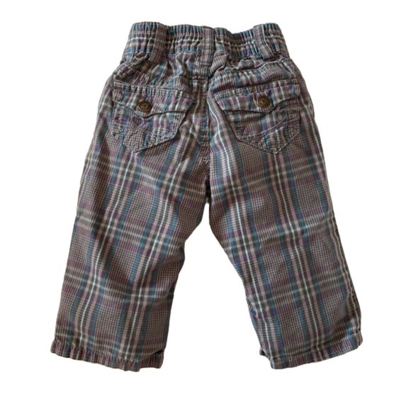 The Children's Place Plaid Lightweight 100% Cotton Pants 12 Months - Picture 3 of 12